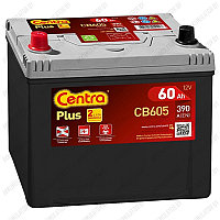 Аккумулятор Centra Plus CB605 / 60Ah / 520А / Asia / Прямая полярность