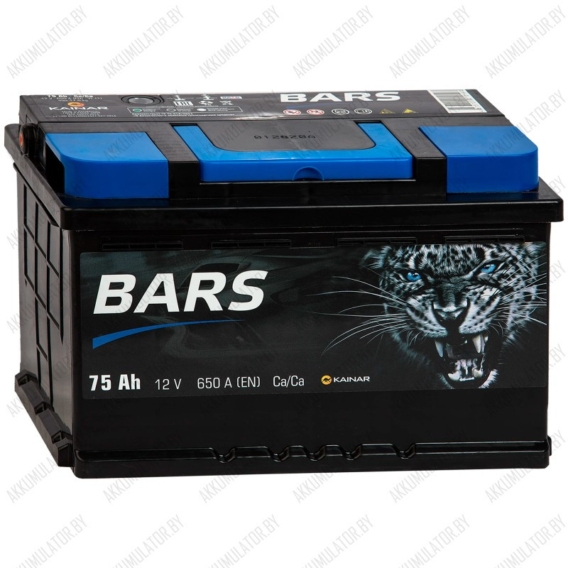 Аккумулятор Bars Classic / 75Ah / 650А / Низкий - фото 1 - id-p194117821