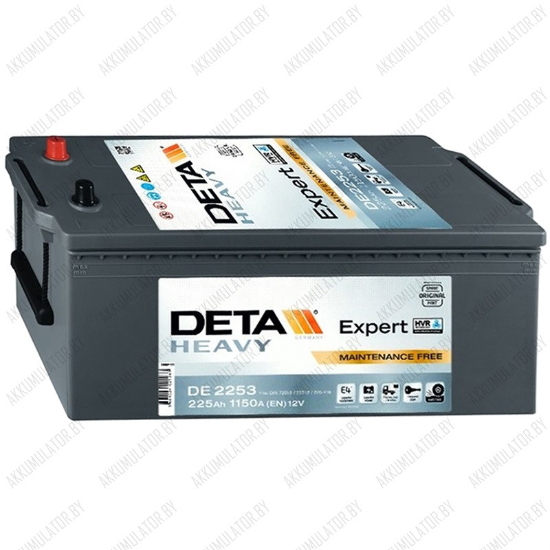 Аккумулятор DETA Expert HVR DE2253 / 225Ah / 1 150А - фото 1 - id-p75048567