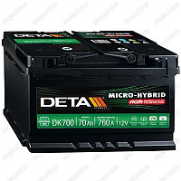 Аккумулятор DETA Micro-Hybrid AGM DK700 / 70Ah / 760А