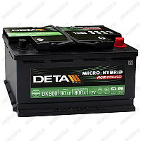 Аккумулятор DETA Micro-Hybrid AGM DK800 / 80Ah / 800А