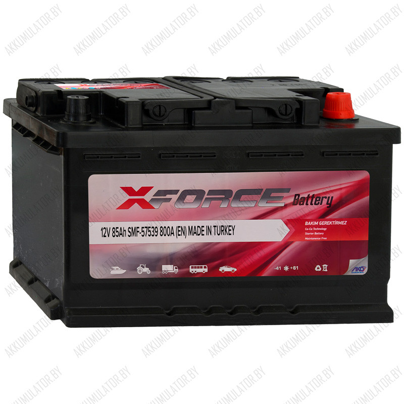 Аккумулятор XForce Battery / 85Ah / 800А / Низкий - фото 1 - id-p196354160