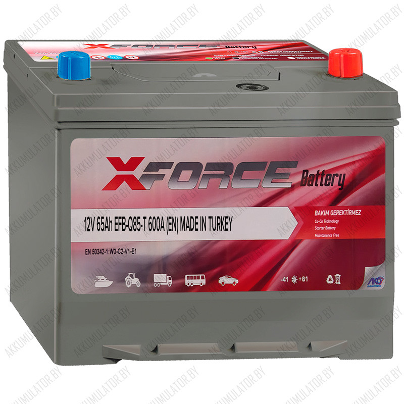 Аккумулятор XForce Asia EFB / 65Ah / 600А