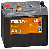 Аккумулятор DETA Power DB455 / 45Ah / 330А / Asia / Прямая полярность / 237 x 127 x 200 (220)