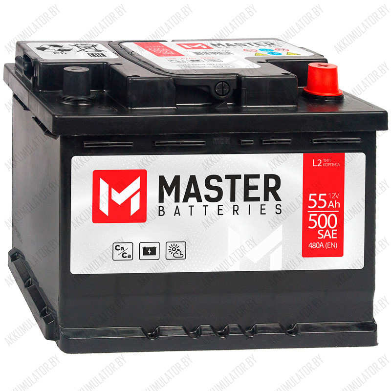 Аккумулятор Master Batteries / 55Ah / 500А - фото 1 - id-p196354178