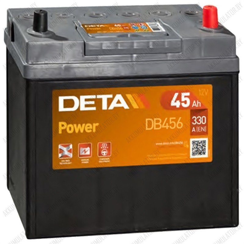 Аккумулятор DETA Power DB456 / 45Ah / 330А / Asia - фото 1 - id-p75048579