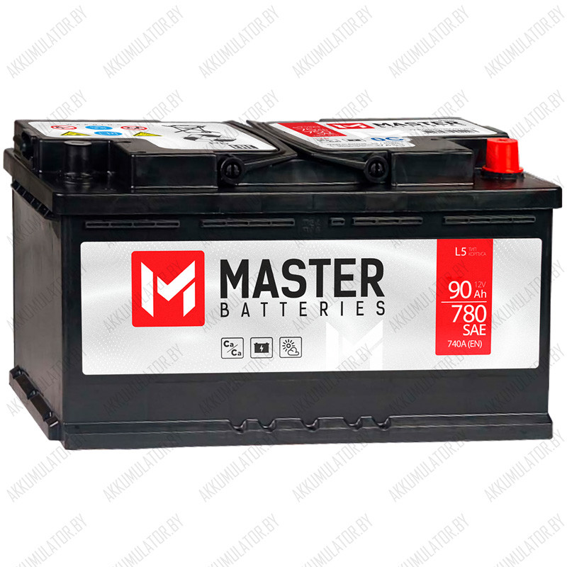 Аккумулятор Master Batteries / 90Ah / 780А - фото 1 - id-p196354183