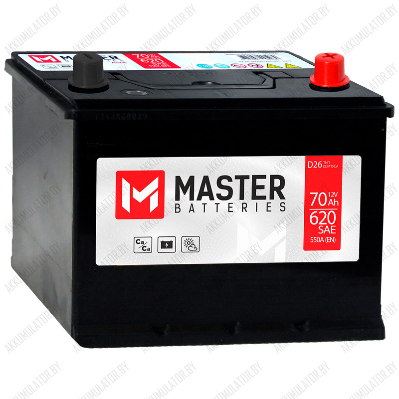 Аккумулятор Master Batteries Asia / 70Ah / 620А - фото 1 - id-p196354186