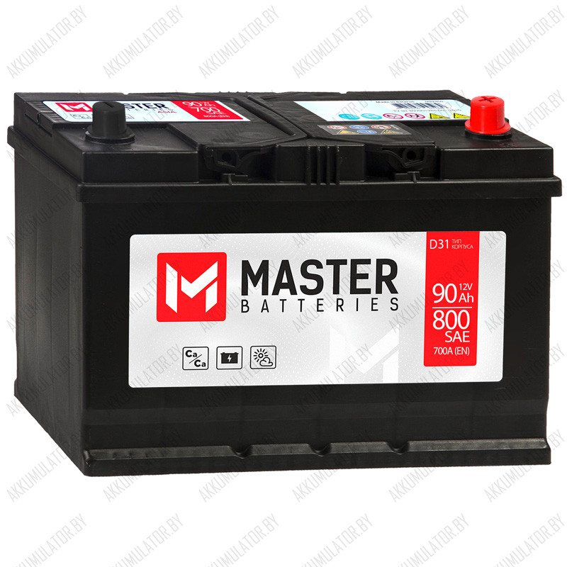 Аккумулятор Master Batteries Asia / 90Ah / 800А - фото 1 - id-p196354187