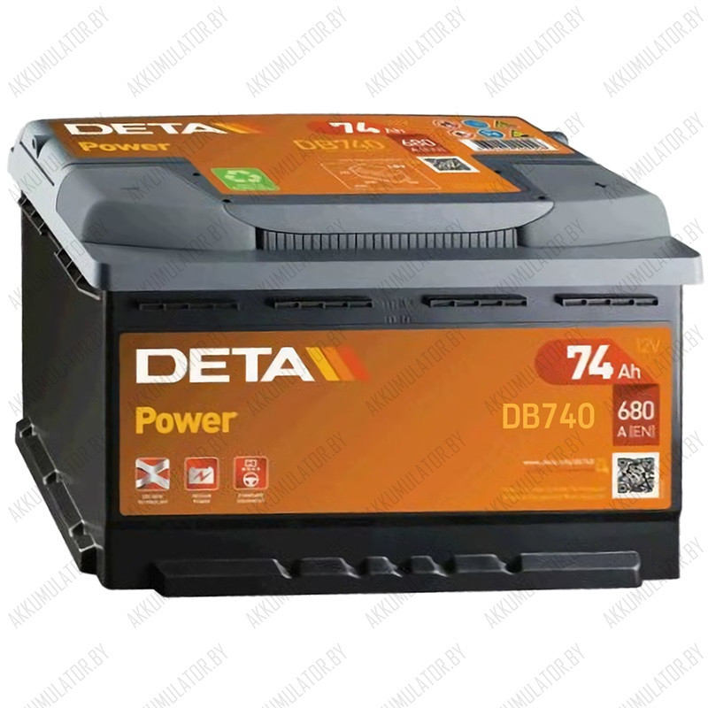 Аккумулятор DETA Power DB740 / 74Ah / 680А - фото 1 - id-p75048590