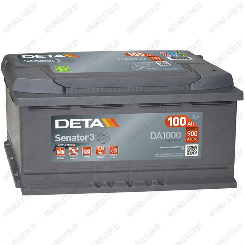 Аккумулятор DETA Senator3 DA1000 / 100Ah / 900А