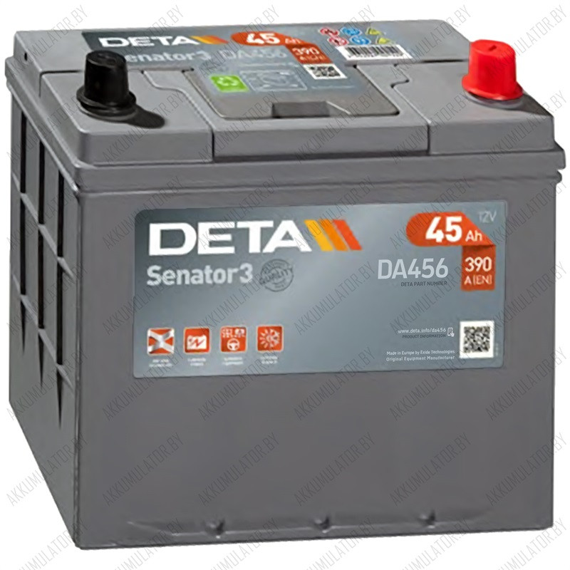 Аккумулятор DETA Senator3 DA456 / 45Ah / 390А / Asia