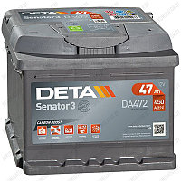 Аккумулятор DETA Senator3 DA472 / Низкий / 47Ah / 450А