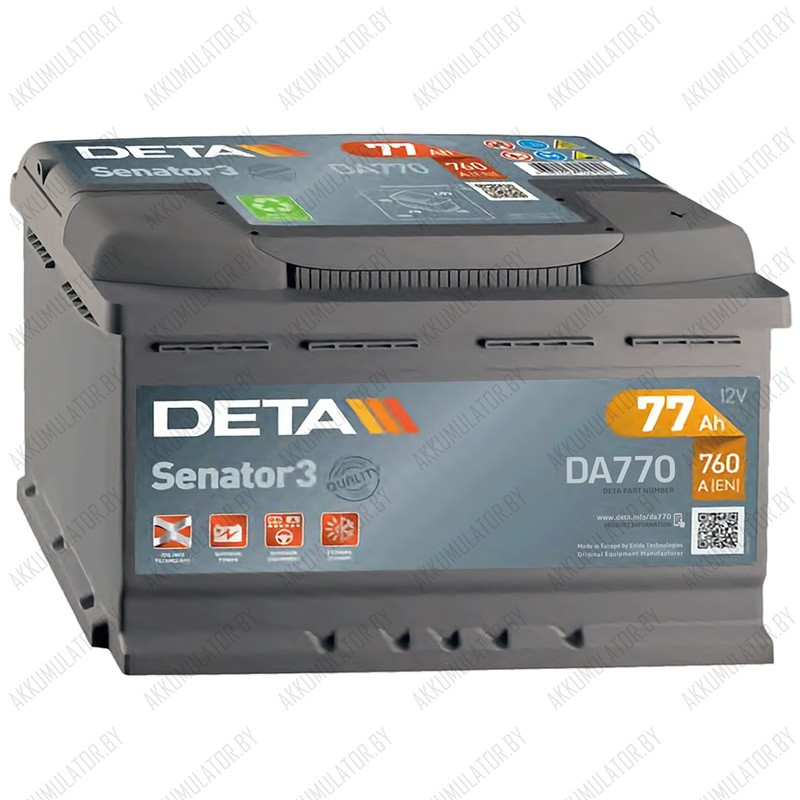 Аккумулятор DETA Senator3 DA770 / 77Ah / 760А