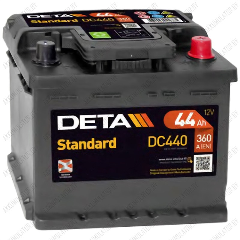 Аккумулятор DETA Standard DC440 / 44Ah / 360А - фото 1 - id-p75048616