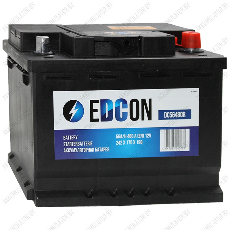 Аккумулятор EDCON DC56480R / 56Ah / 480А