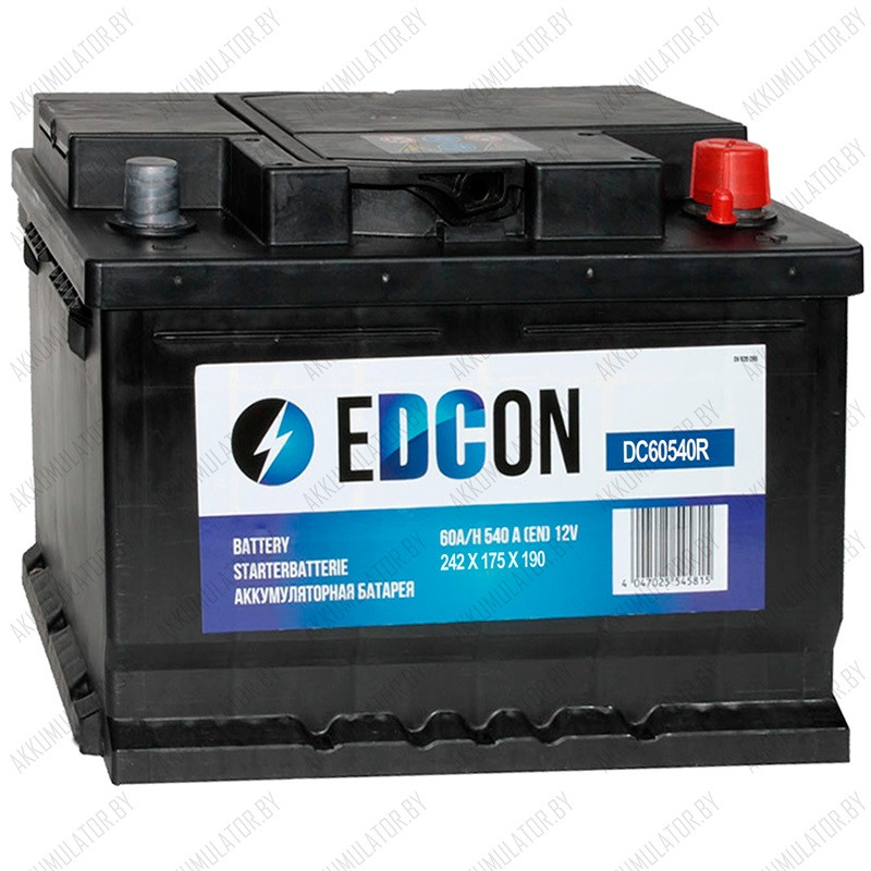 Аккумулятор EDCON DC60540R / 60Ah / 540А - фото 1 - id-p75048629
