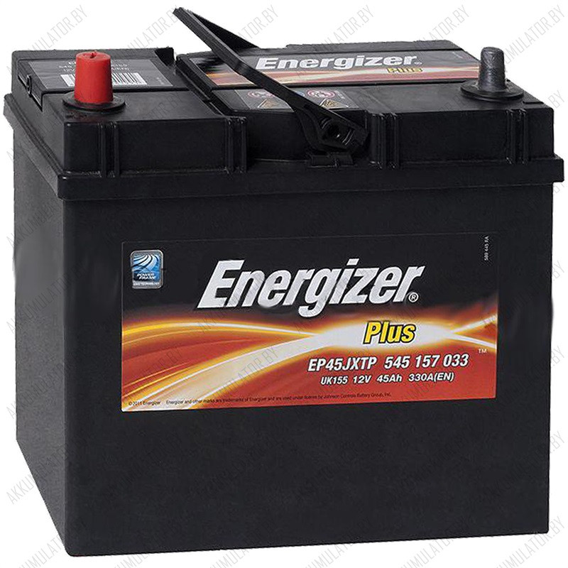 Аккумулятор Energizer Plus / [545 157 033] / EP45JXTP / 45Ah / 330А / Asia / Прямая полярность / 238 x 127 x