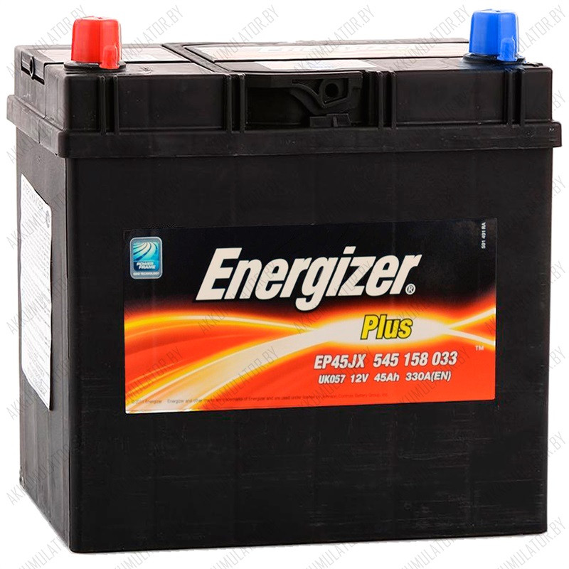 Аккумулятор Energizer Plus / [545 158 033] / EP45JX / 45Ah / 330А / Asia / Прямая полярность