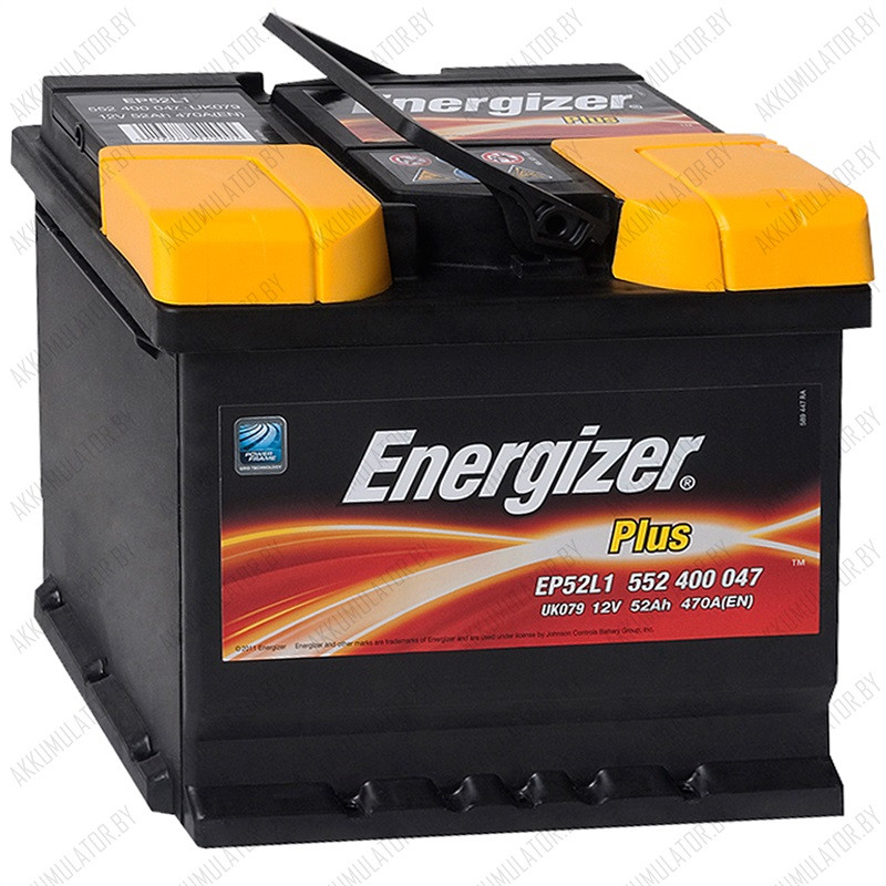 Аккумулятор Energizer Plus / [552 400 047] / EP52L1 / 52Ah / 470А - фото 1 - id-p75048647