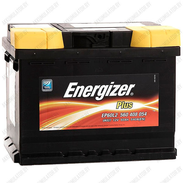 Batterie Energizer Plus 60Ah/540A (EP60-L2)