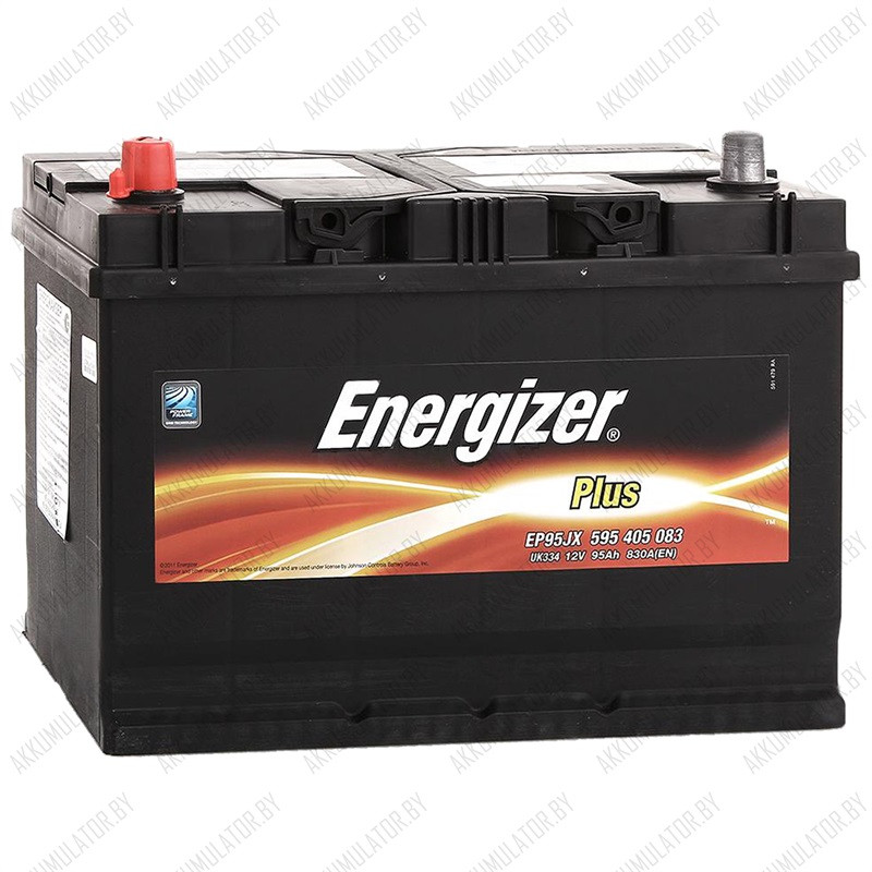 Аккумулятор Energizer Plus / [595 405 083] / EP95JX / 95Ah / 830А / Asia / Прямая полярность / 306 x 173 x 200