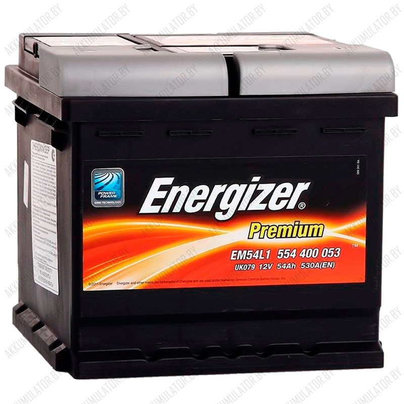 Аккумулятор Energizer Premium / [554 400 053] / EM54L1 / 54Ah / 530А - фото 1 - id-p75048661