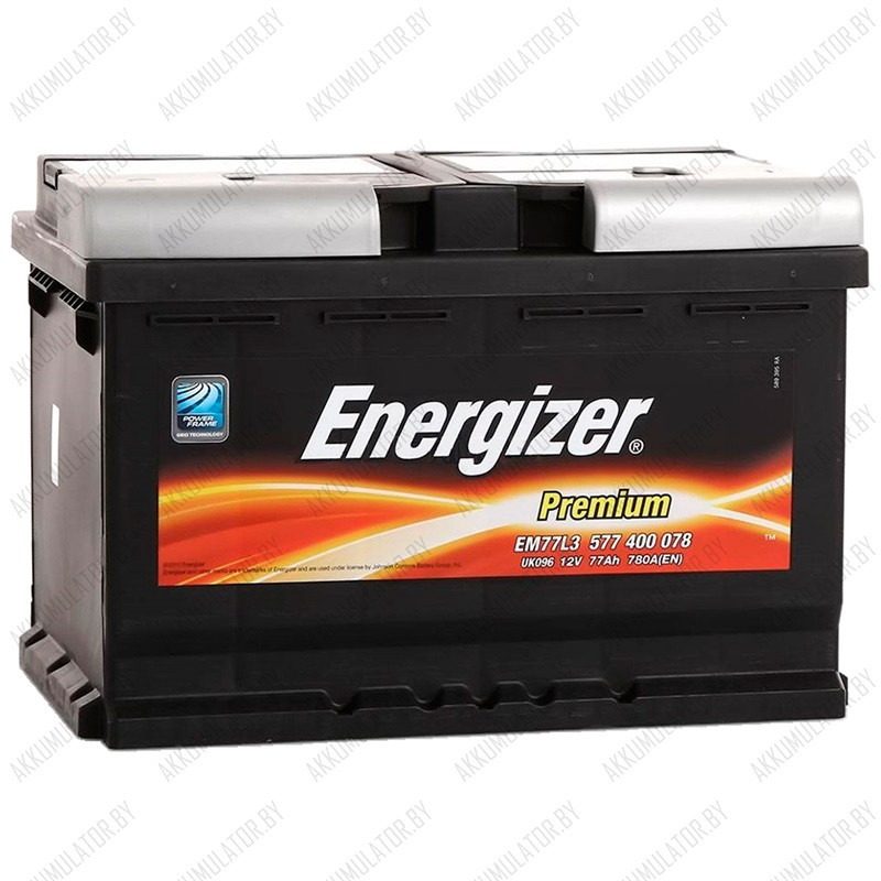 Аккумулятор Energizer Premium / [577 400 078] / EM77L3 / 77Ah / 780А - фото 1 - id-p75048665