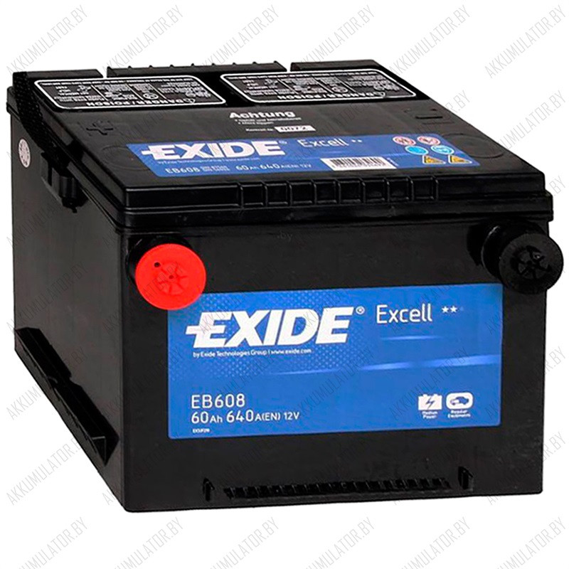 Аккумулятор Exide American EB608 / 60Ah / 640А / Прямая полярность - фото 1 - id-p75048684
