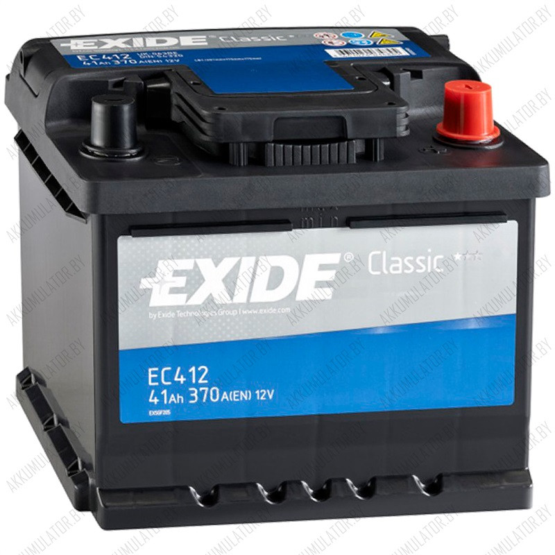 Аккумулятор Exide Classic EC412 / Низкий / 41Ah / 370А - фото 1 - id-p75048687