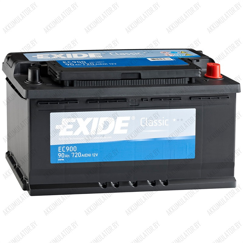 Аккумулятор Exide Classic EC900 / 90Ah / 720А / Прямая полярность - фото 1 - id-p75048697