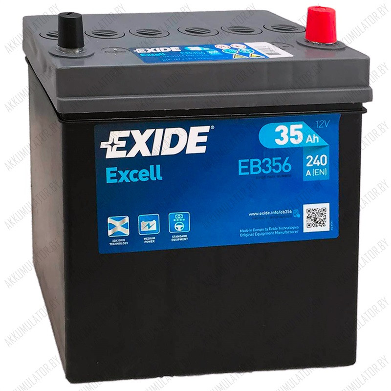 Аккумулятор Exide Excell EB356 / 35Ah / 240А / Asia