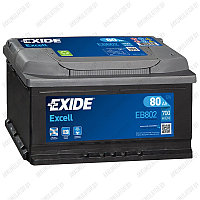 Аккумулятор Exide Excell EB802 / Низкий / 80Ah / 700А / Прямая полярность