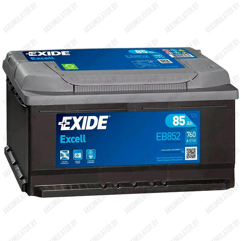 Аккумулятор Exide Excell EB852 / Низкий / 85Ah / 760А