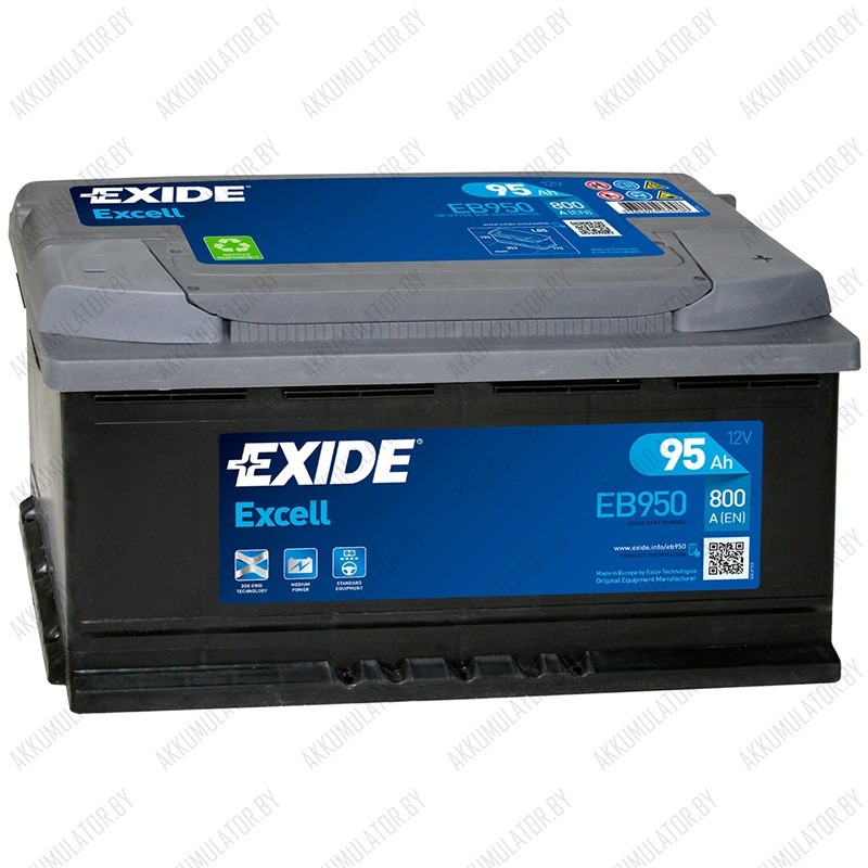 Аккумулятор Exide Excell EB950 / 95Ah / 800А - фото 1 - id-p75048733