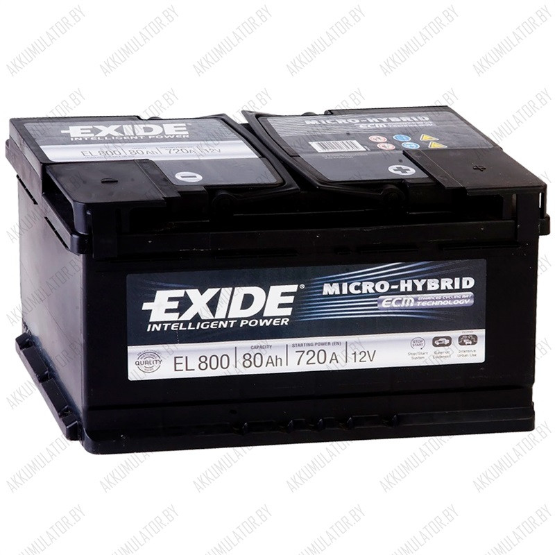 Аккумулятор Exide Micro-Hybrid ECM / EFB / EL800 / 80Ah / 720А