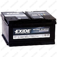 Аккумулятор Exide Micro-Hybrid ECM / EFB / EL800 / 80Ah / 720А / Обратная полярность / 315 x 175 x 190