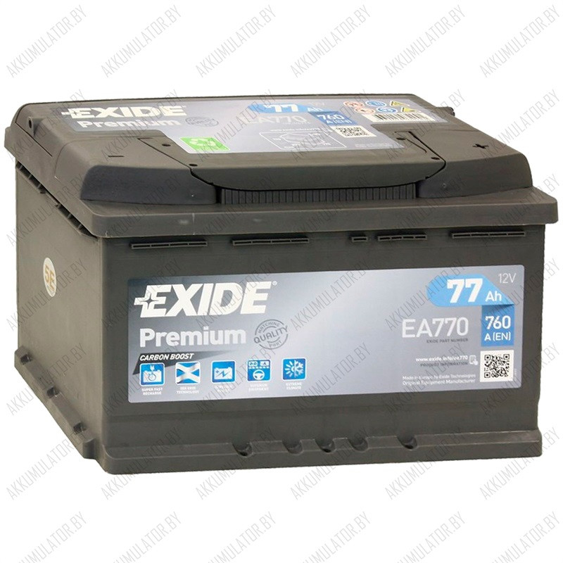 Аккумулятор Exide Premium EA770 / 77Ah / 760А - фото 1 - id-p75048772