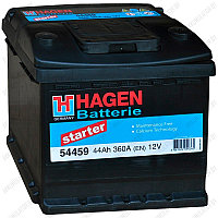 Аккумулятор Hagen Starter 54459 / 44Ah / 360А / Обратная полярность / 207 x 175 x 190