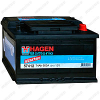 Аккумулятор Hagen Starter 57412 / 74Ah / 680А