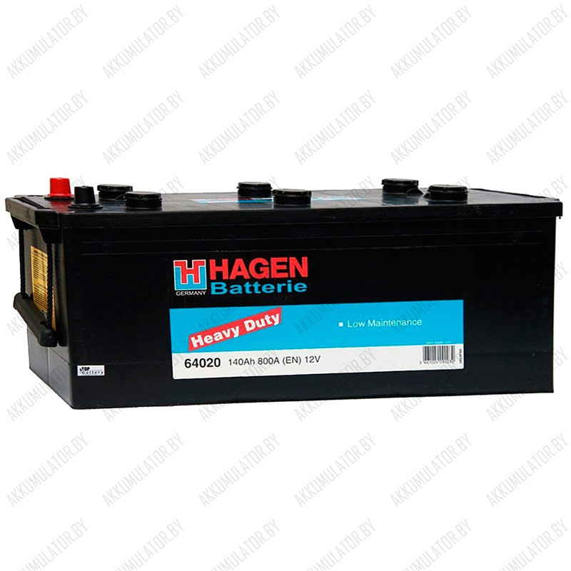 Аккумулятор Hagen Starter 64020 / 140Ah / 800А - фото 1 - id-p75048822