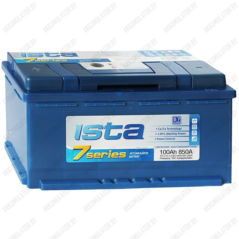 Аккумулятор ISTA 7 Series 6CT-100 / 100Ah / 850А / Прямая полярность