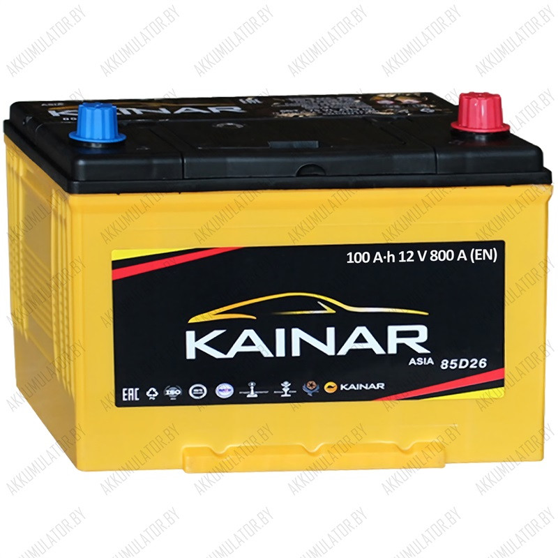 Аккумулятор Kainar / 100Ah / 800А / Asia - фото 1 - id-p75048878