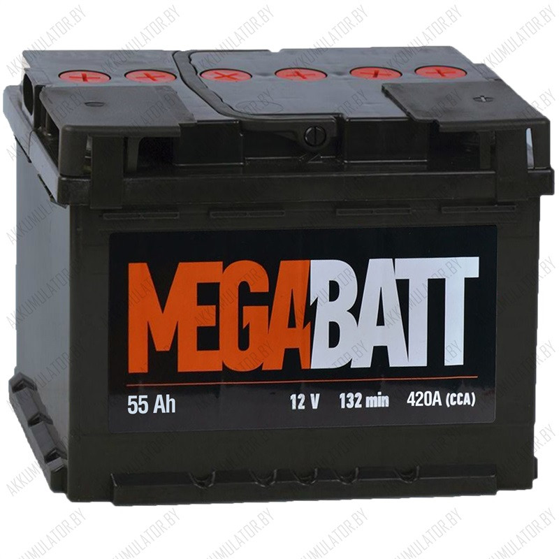 Аккумулятор Mega Batt 6СТ-55 / 55Ah / 420А