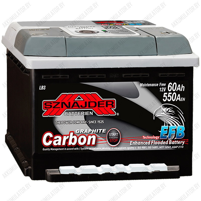 Аккумулятор Sznajder Carbon EFB / 560 05 / Низкий / 60Ah / 550А