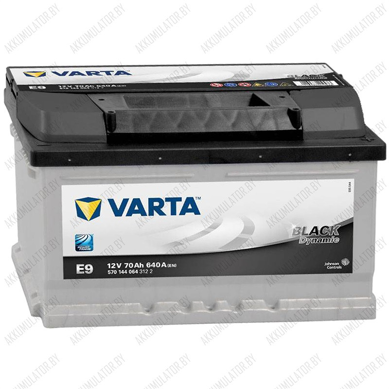 Аккумулятор Varta Black Dynamic E9 / [570 144 064] / Низкий / 70Ah / 640А - фото 1 - id-p75049063