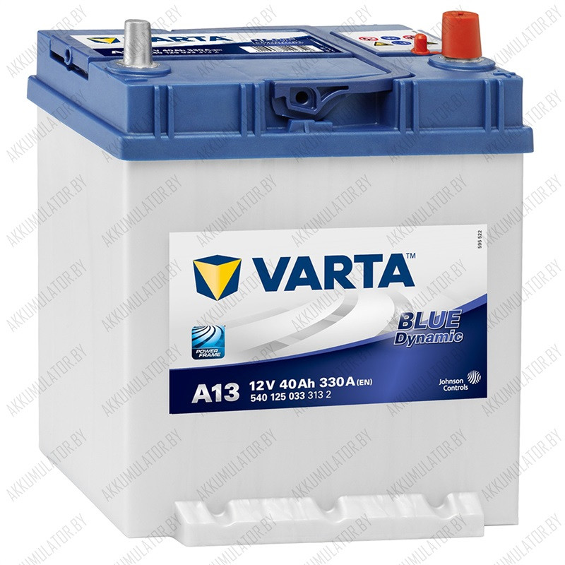 Аккумулятор Varta Blue Dynamic Asia A13 / [540 125 033] / 40Ah / 330А - фото 1 - id-p75049065