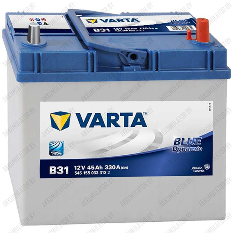 Аккумулятор Varta Blue Dynamic Asia B31 / [545 155 033] / 45Ah / 330А