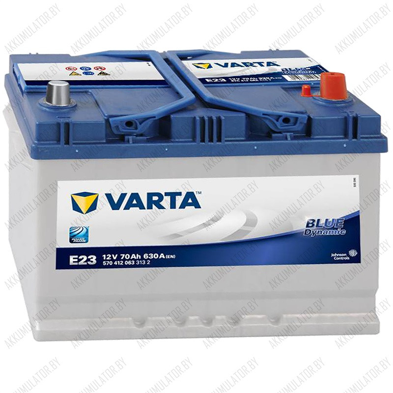 Аккумулятор Varta Blue Dynamic Asia E23 / [570 412 063] / 70Ah / 630А
