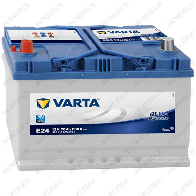 Аккумулятор Varta Blue Dynamic Asia E24 / [570 413 063] / 70Ah / 630А / Прямая полярность